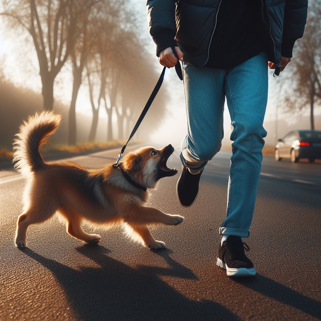 Hund beißt Mensch ins Bein